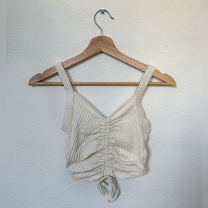 Urban Outfitters White Cropped Tank